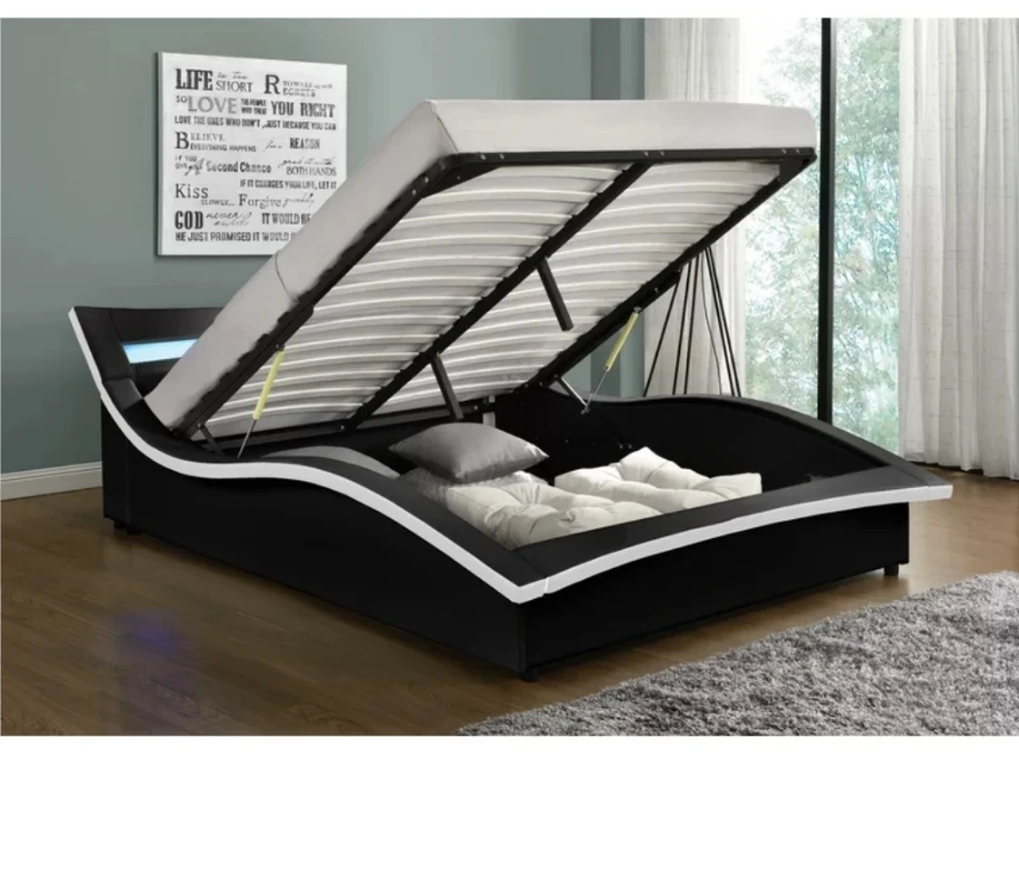 Saragosa Faux Leather Upholstered Storage Platform Bed - photo 3