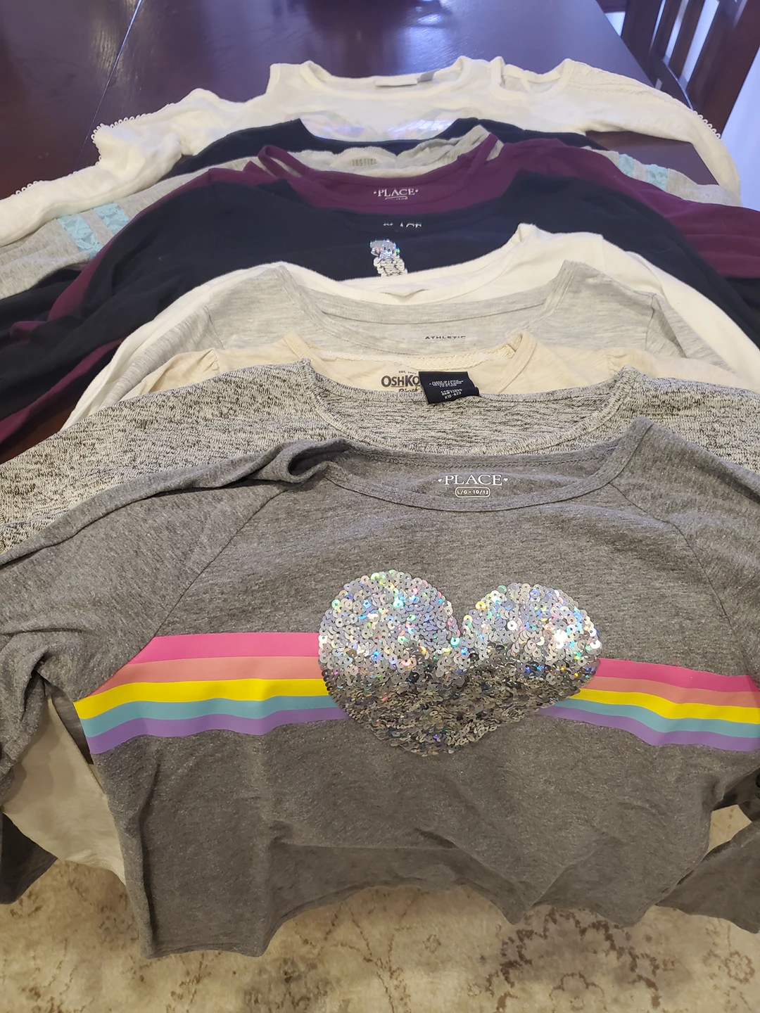 $4.00 each / 10 Girls long sleeve shirts size 10/12 - photo 3