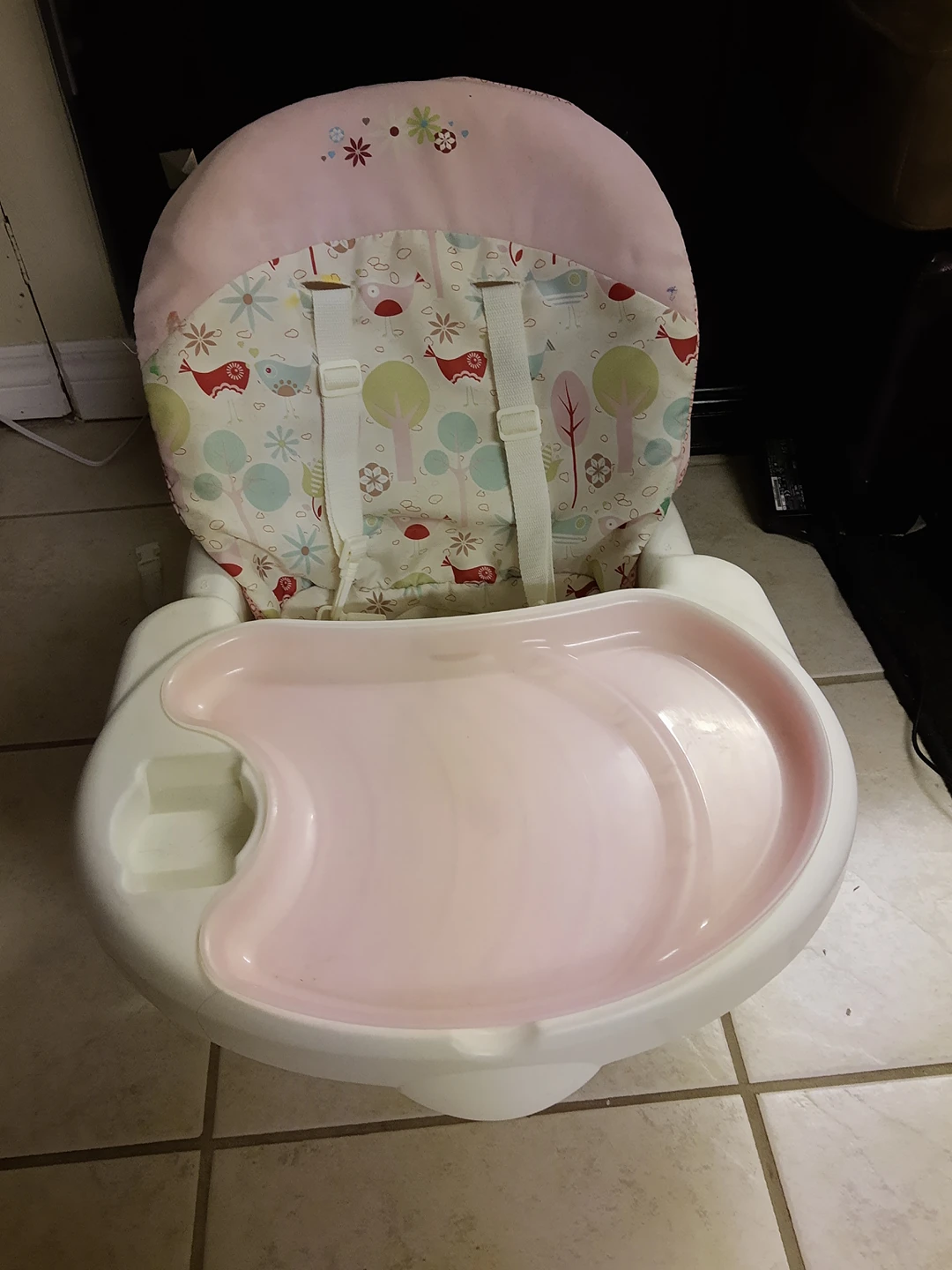 pink high chair