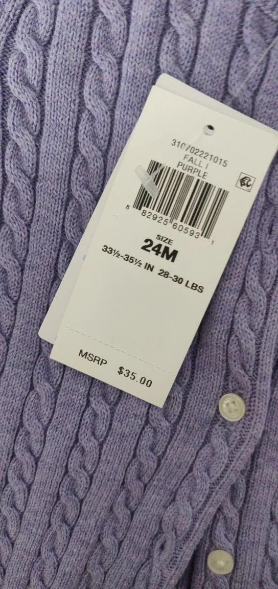 Ralph Lauren 24m baby cardigan NWT - photo 2