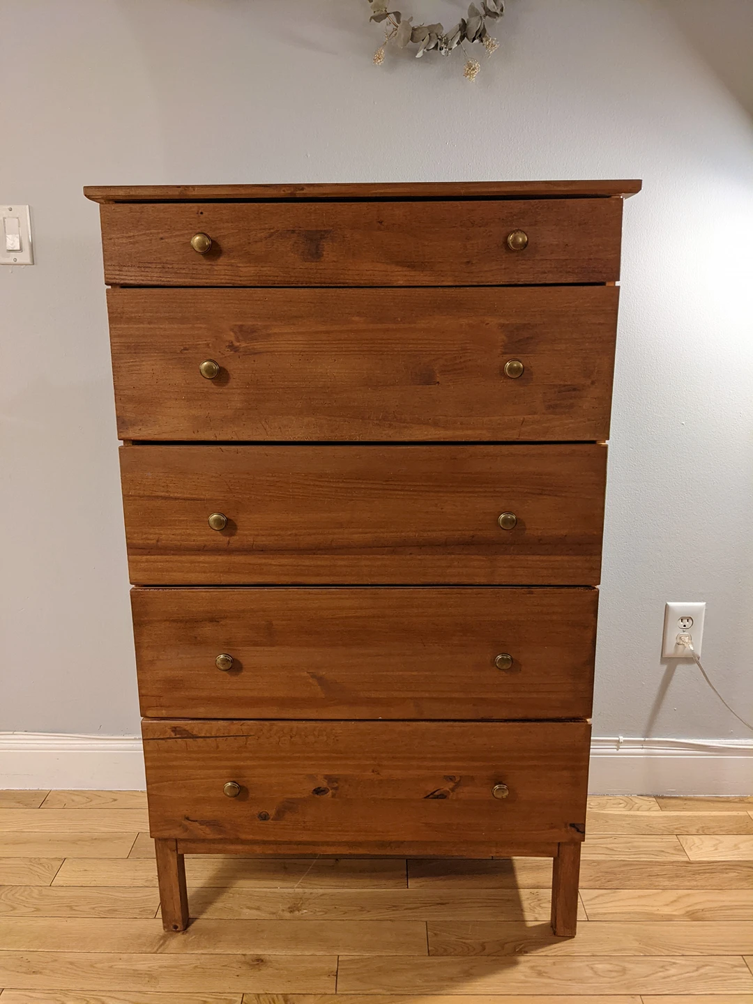 5 Drawer Tallboy Dresser (Upgraded Ikea Tarva)