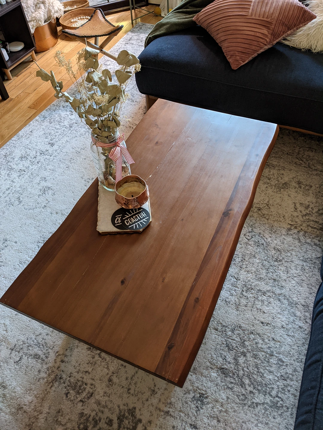 Solid Wood Love Edge Coffee Table