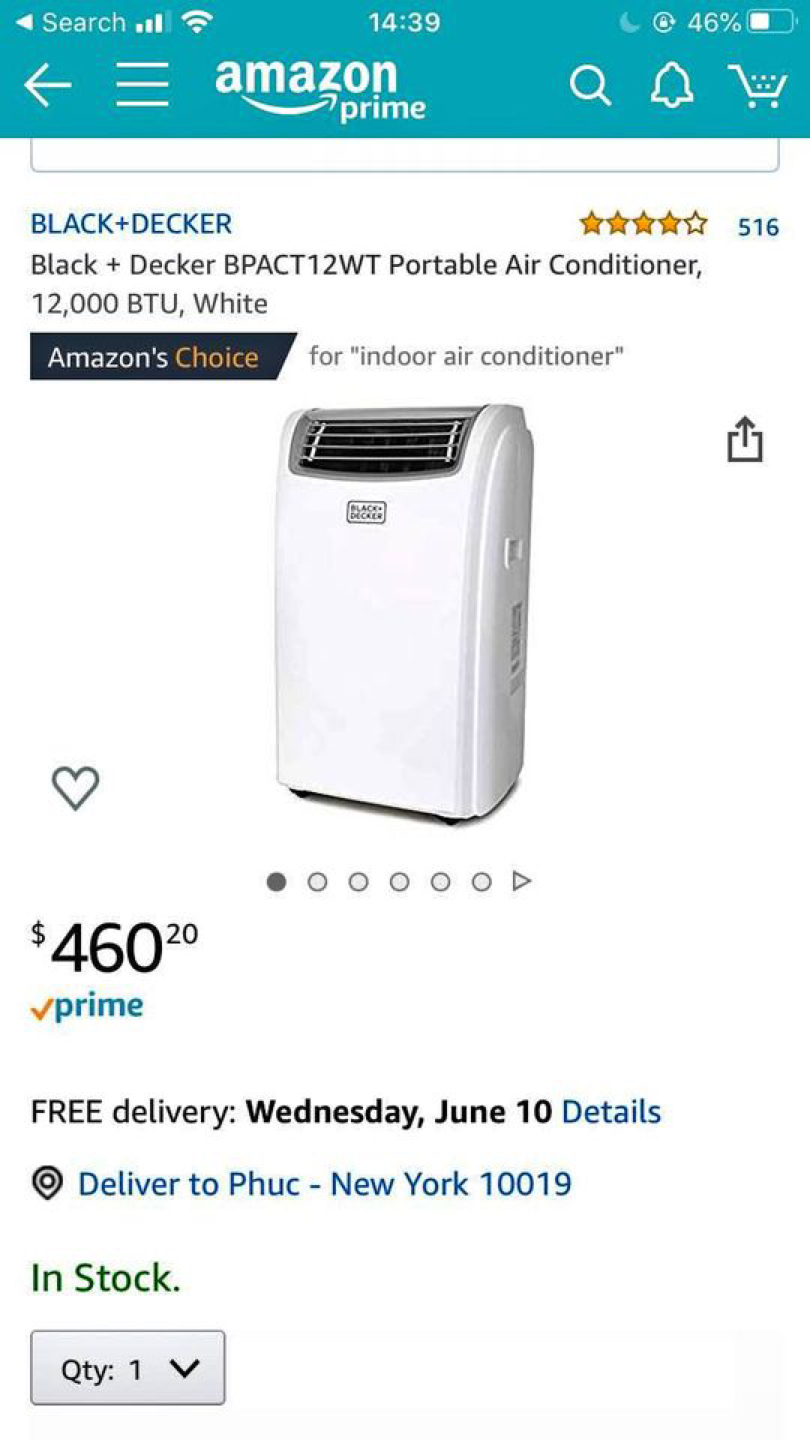 Black & Decker Portable Air Conditioner  - photo 2