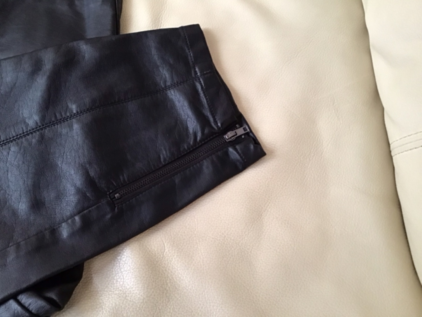 Faux leather ladies pants image indicator(2)