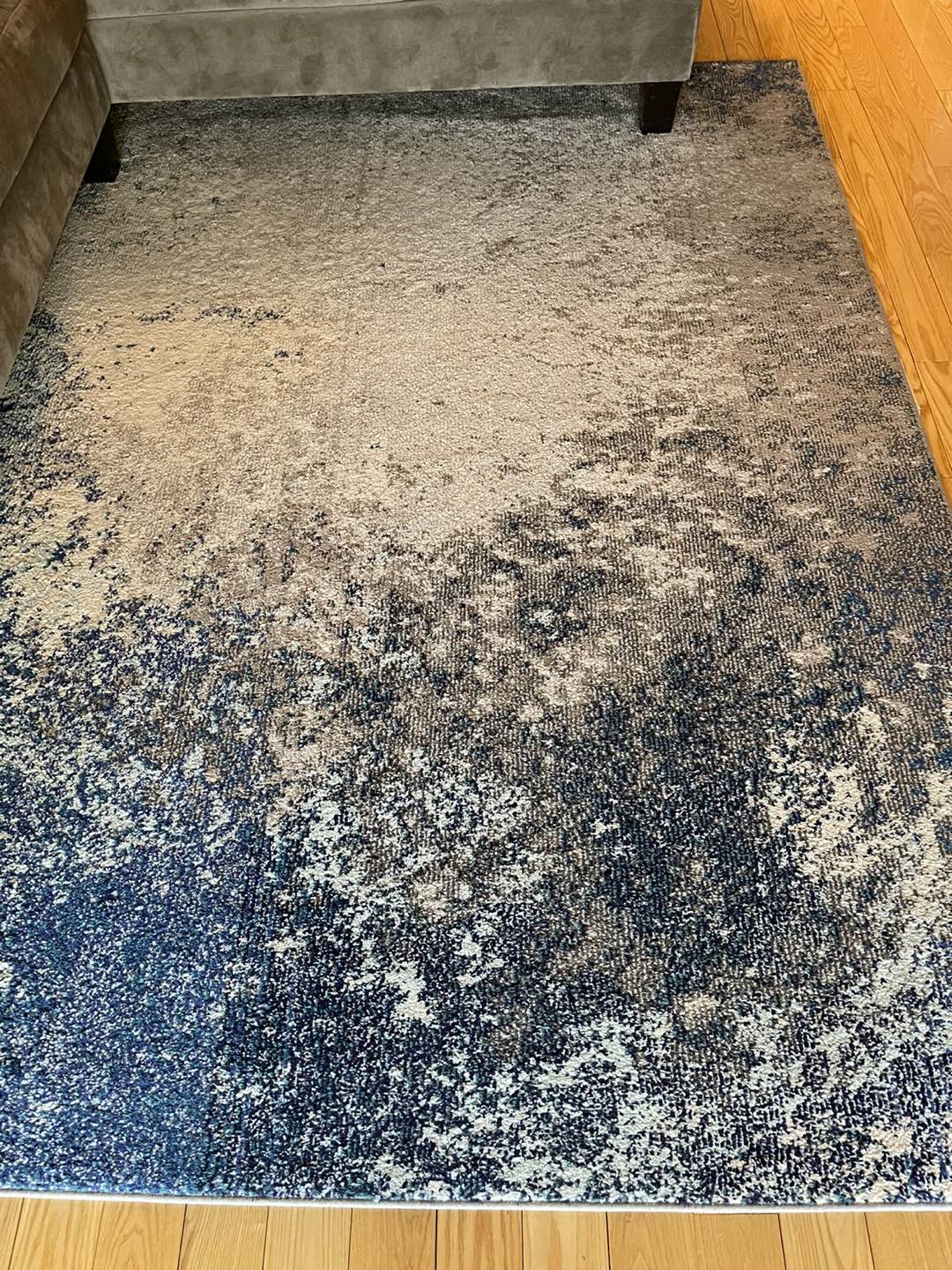 Blue/Gray Abstract Rug- 5 by 7 