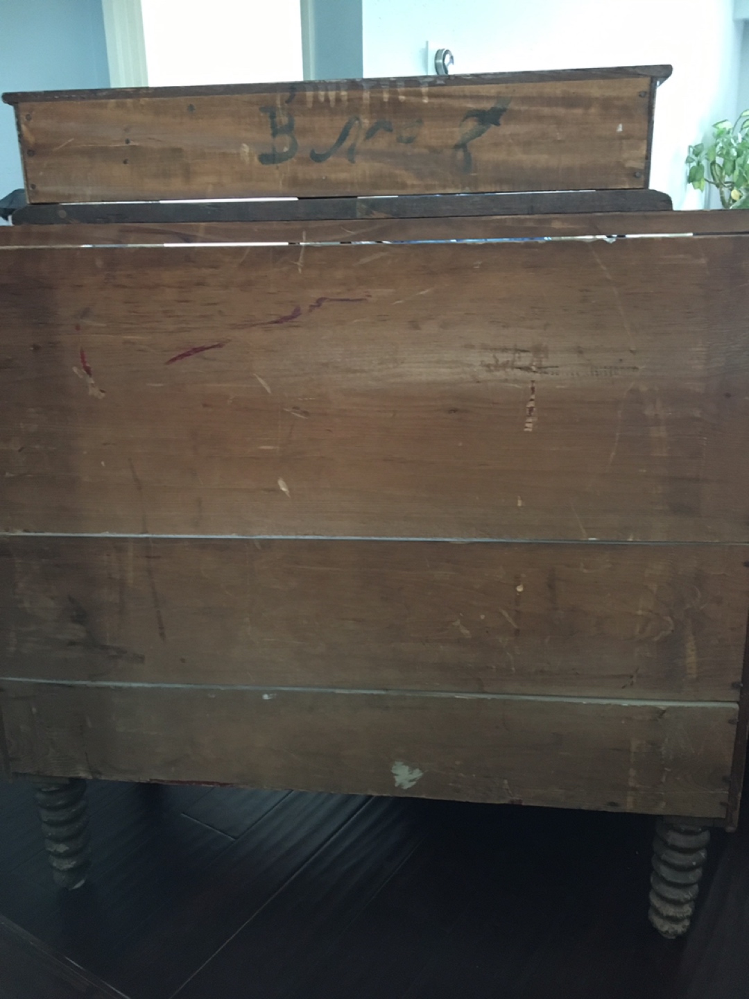Antique Solid Wood Dresser with Oval Mirror (not shown) - photo 3