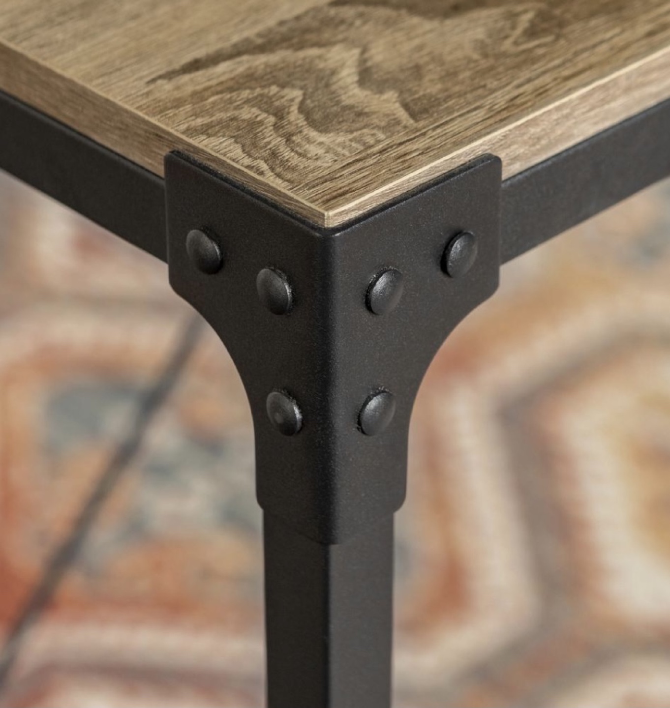 48" Industrial Angle Iron Wood Dining Table/ desk - Driftwood  - photo 5