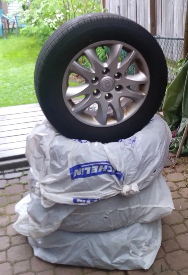 summer tires on rims