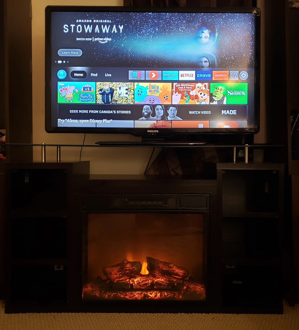Tv stand with fireplace - photo 2