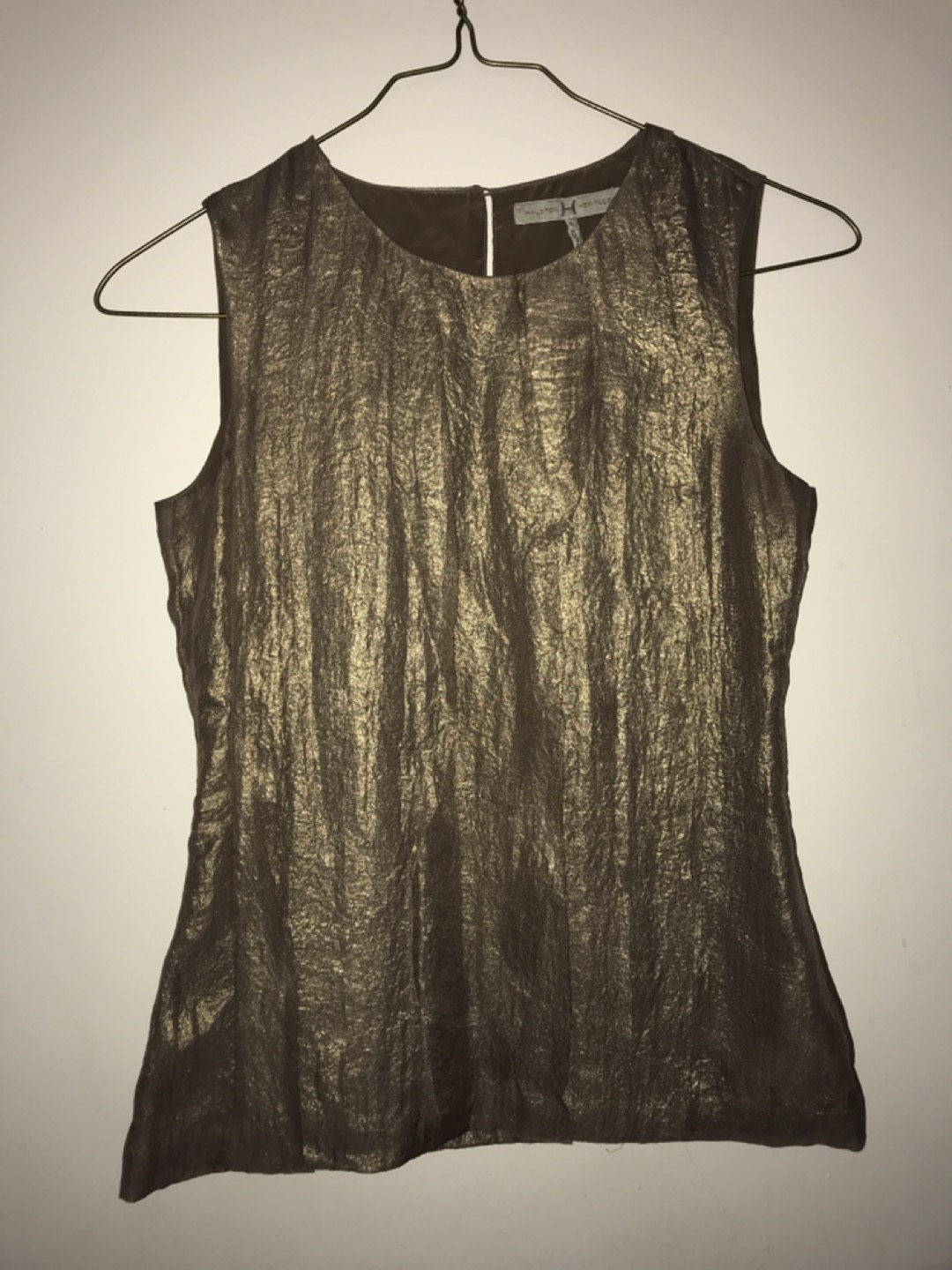Halston Heritage golden elegant top, 0