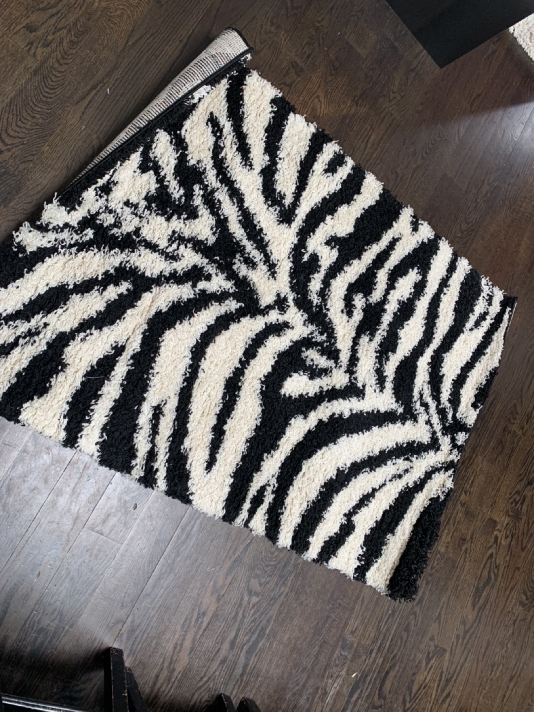 Brand New Shag Zebra rug 39x55 inches
