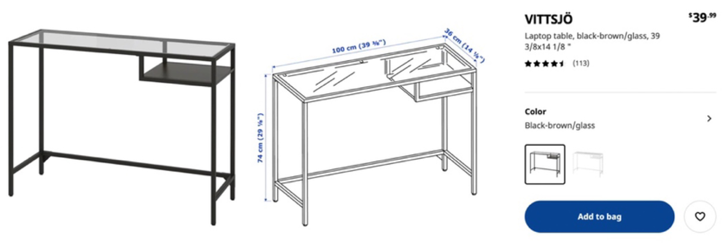 Ikea Glass Desk - photo 2