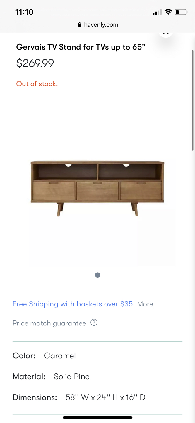 TV Stand Credenza 58 x 24 x 16 inch - photo 2