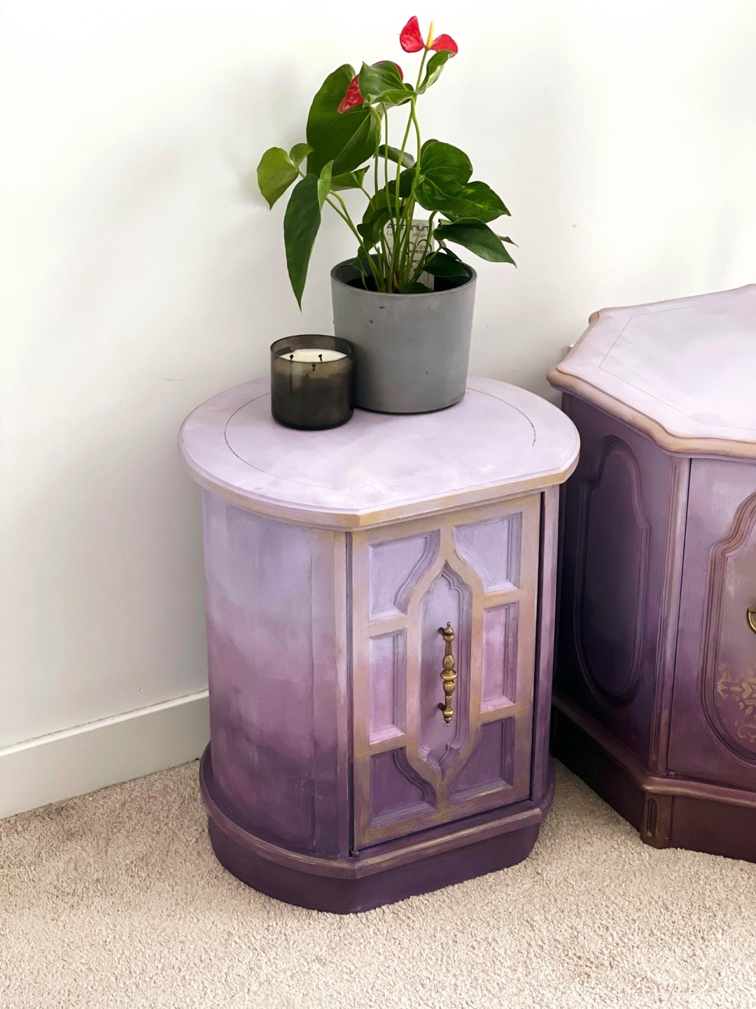 Solid Wood Vintage Corner Table/Cabinet thumbnail