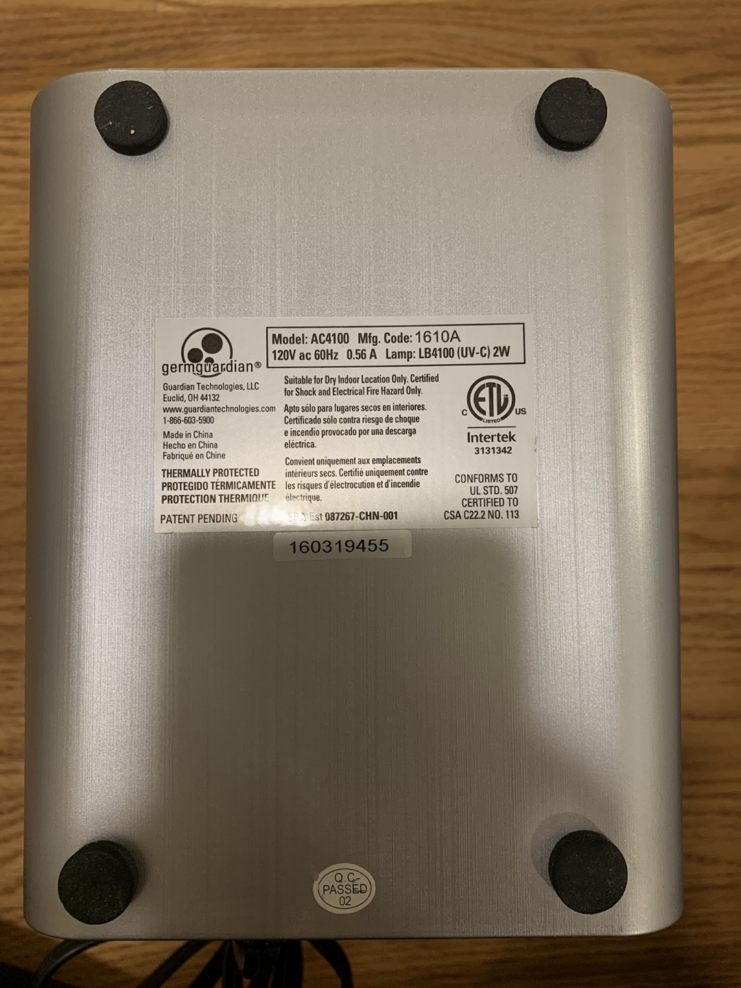 Germguardian Air Purifier with True HEPA Filter - photo 5