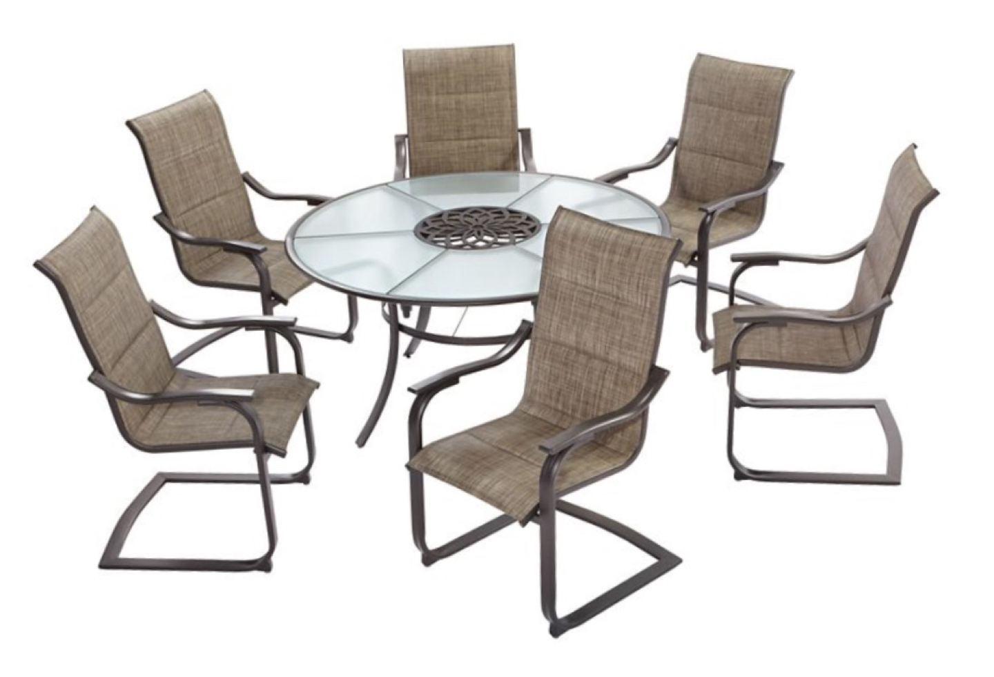 7 piece padded seat patio dining set - photo 2
