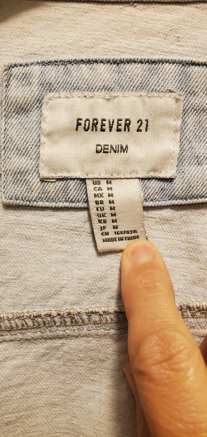 denim jacket jeans size medium like new image indicator(2)