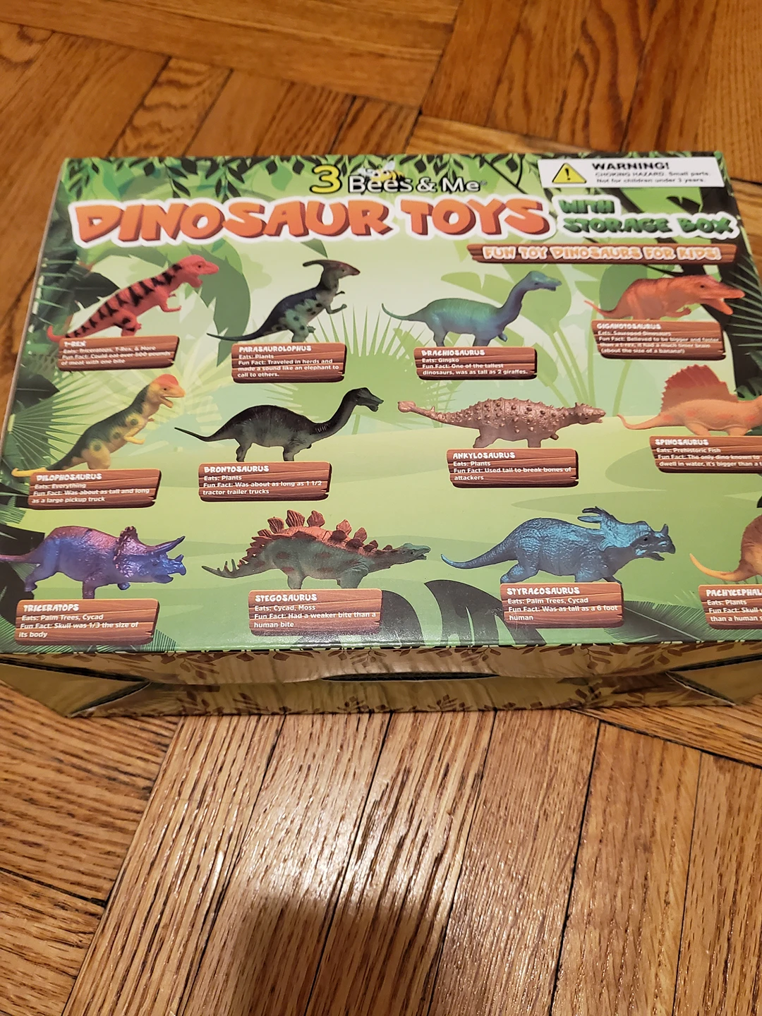 DINOSAUR TOYS WITH STIRAGE BOX