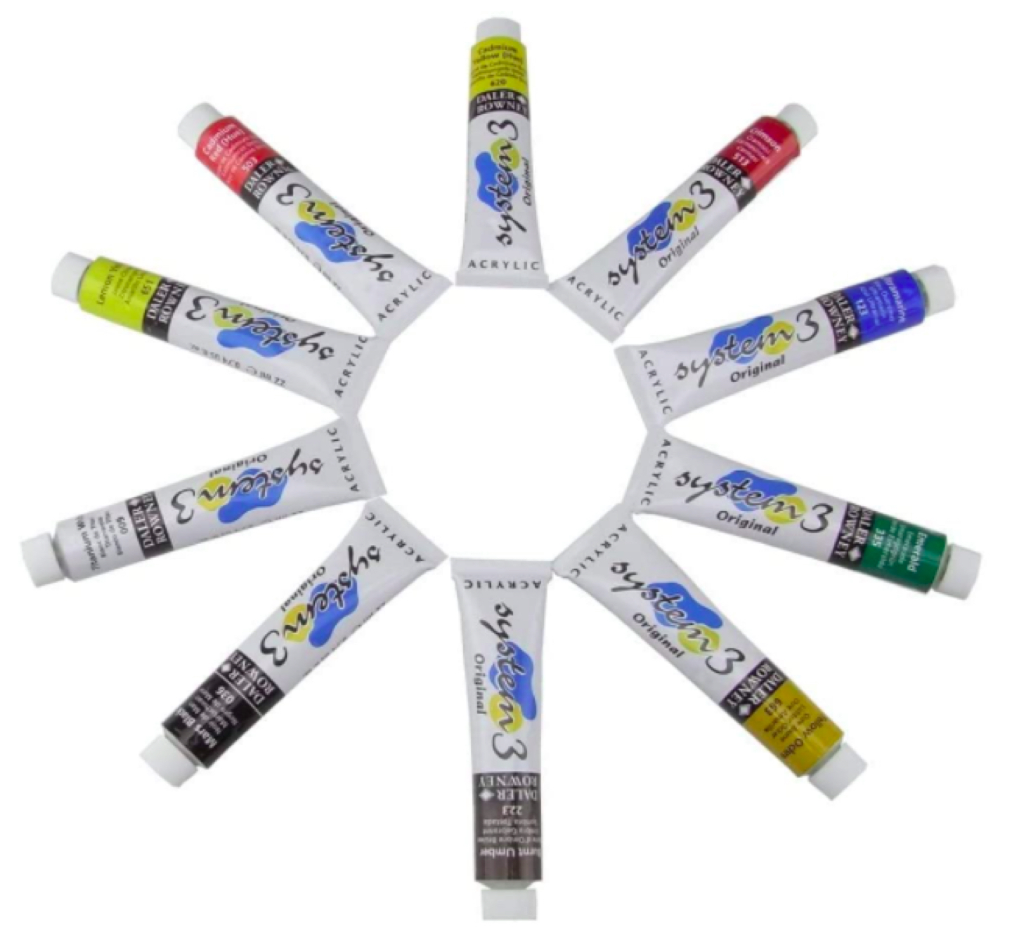Daler Rowney System 3 Acrylic Paint, 22ML, Set of 10 thumbnail