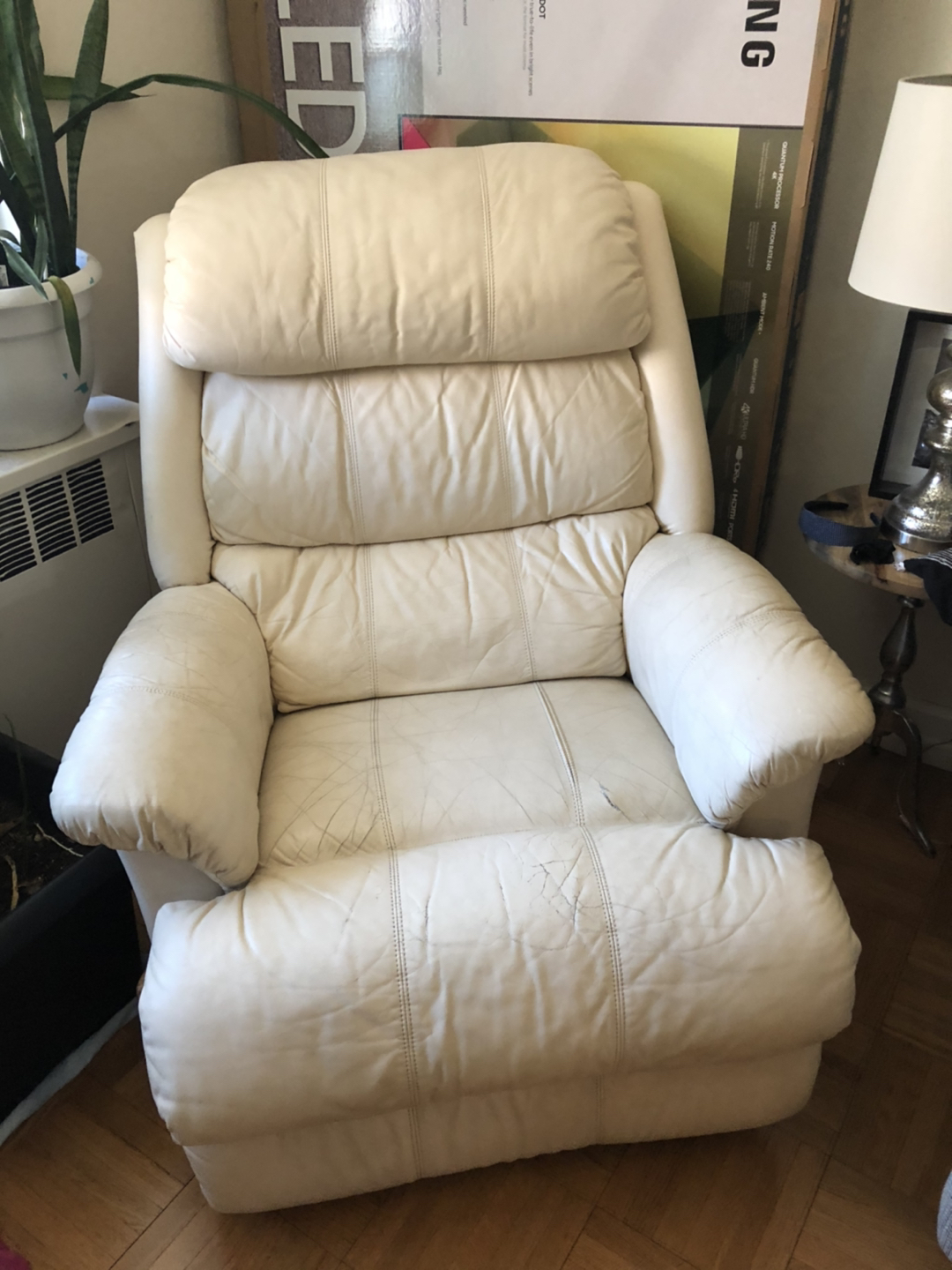 Lazy boy recliner -cream