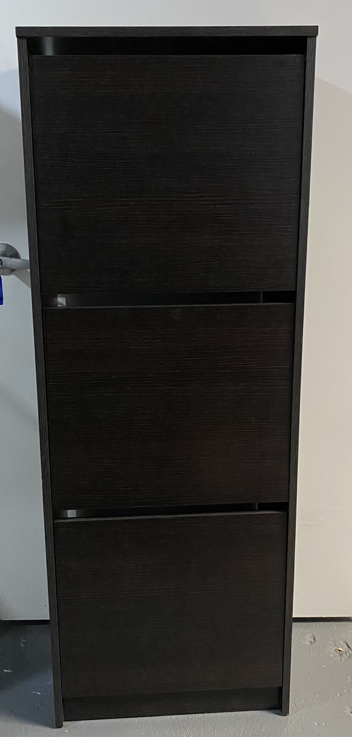 Shoe cabinet with 3 compartments, 19 1/4x53 1/8 "