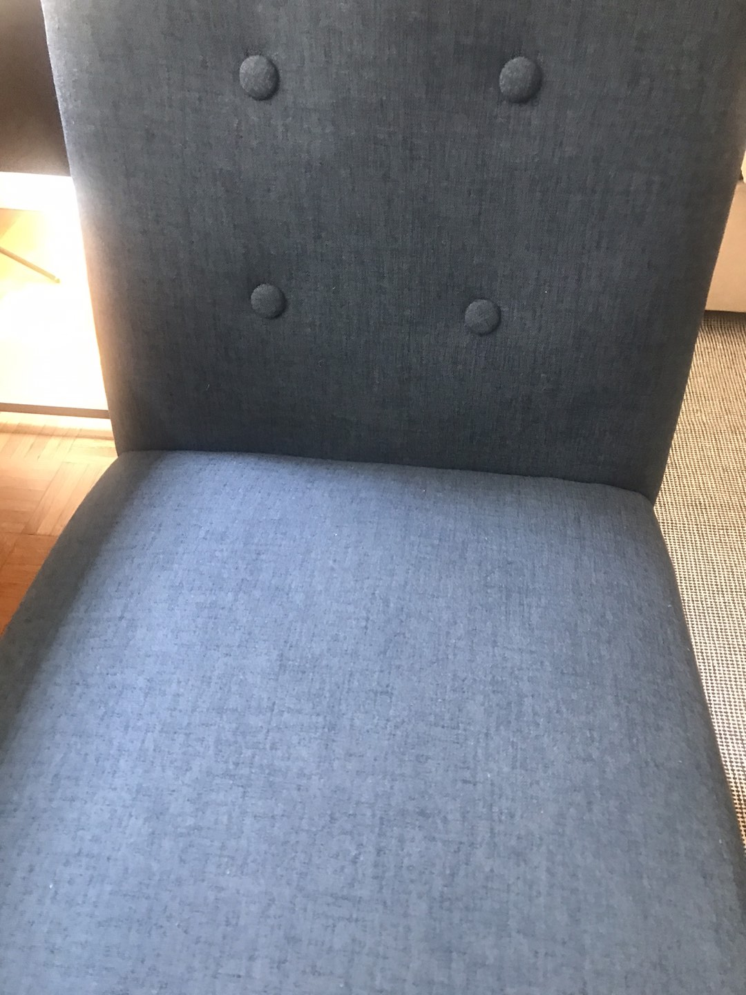 Threshold blue upholstered chair - photo 3