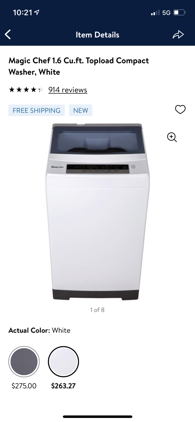 Compact Topload Washing Machine 