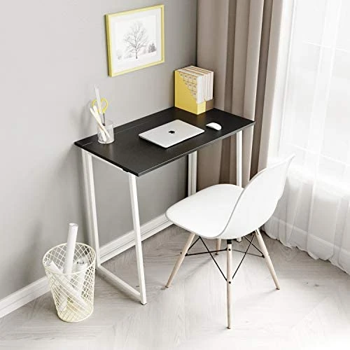 Home Office Desk - All White - Folding Small Spaces