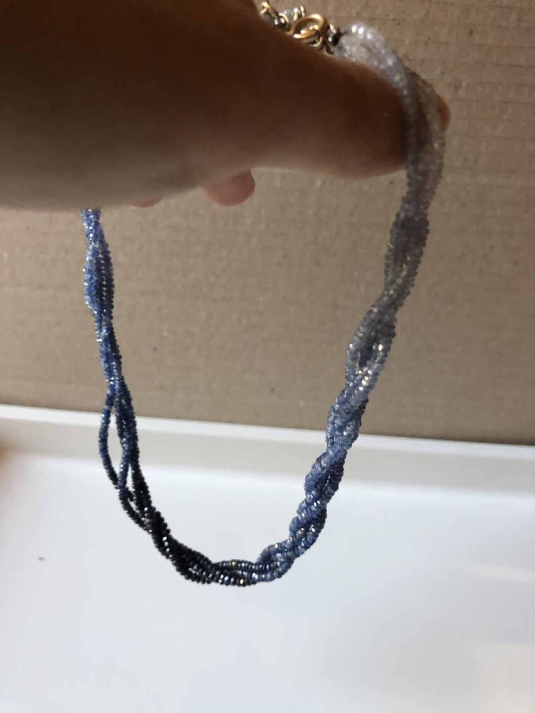 Tasaki Blue Sapphire Stone Necklace 16 inch - photo 2