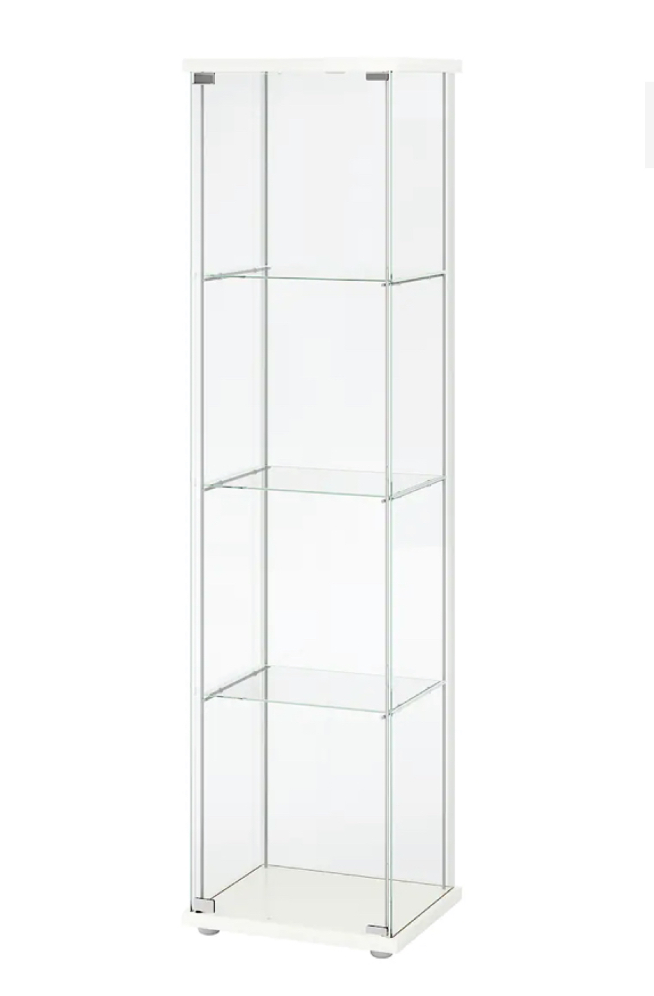Two Glass-door cabinet, white  16 3/4x64 1/8 " $40 Each