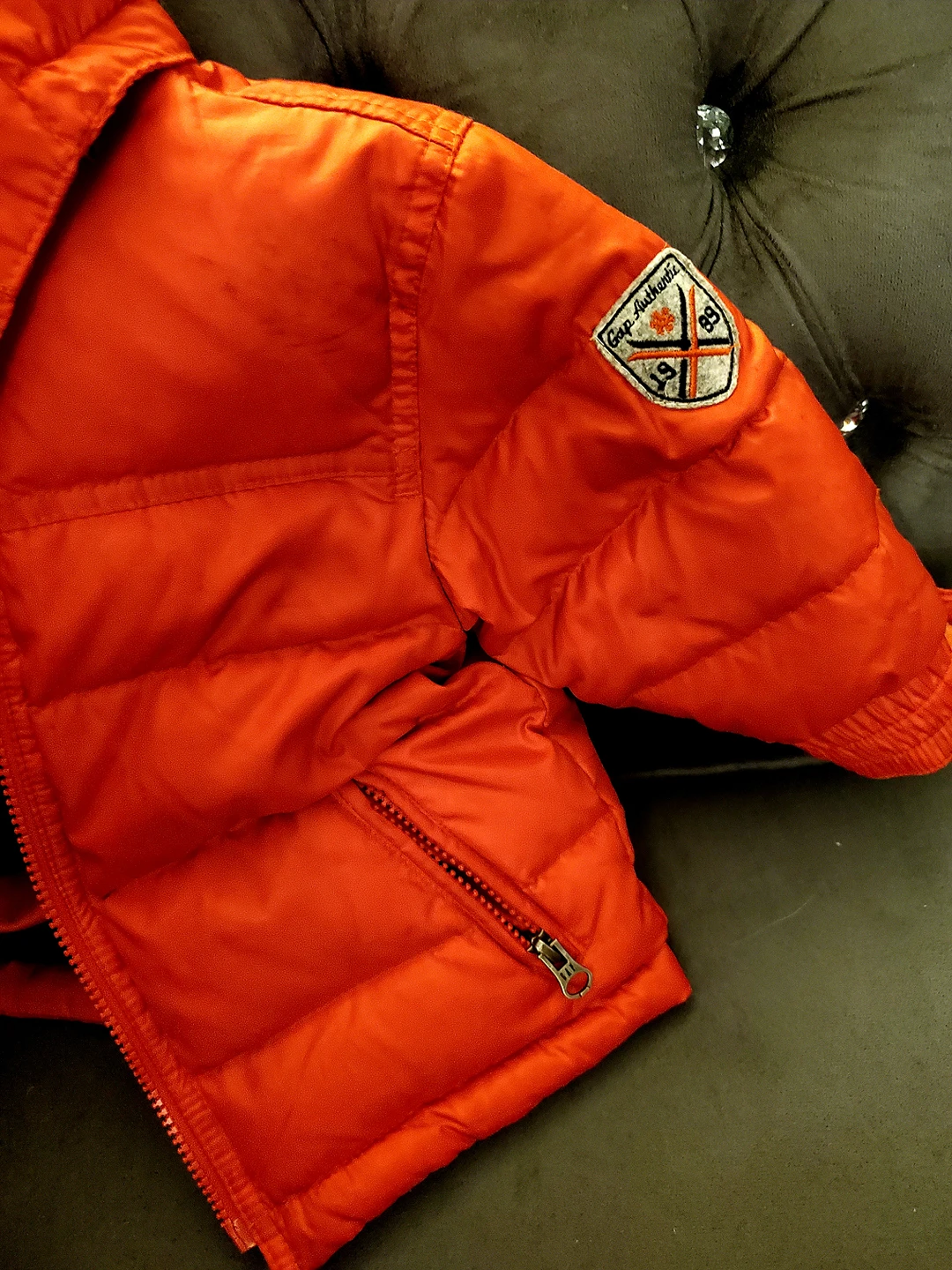 BABY GAP Down Filled Puffer Coat - Sz 12-18 Months "Fire Red" - photo 4
