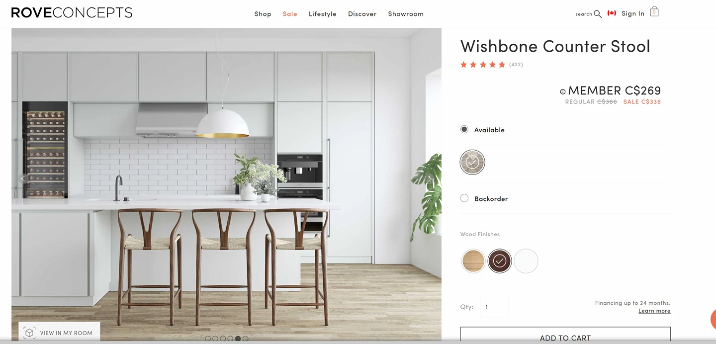 BNIB Wishbone Counter Stool - photo 2