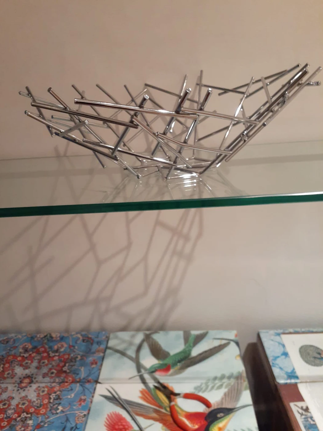 Sculptural Stainless Steel Fruit Bowl