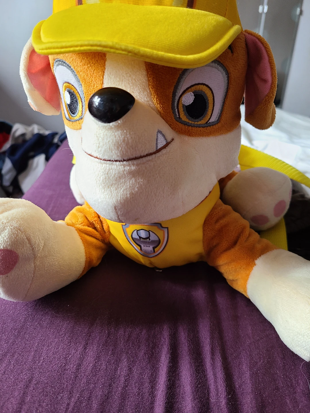 paw patrol Rubble plush backpack