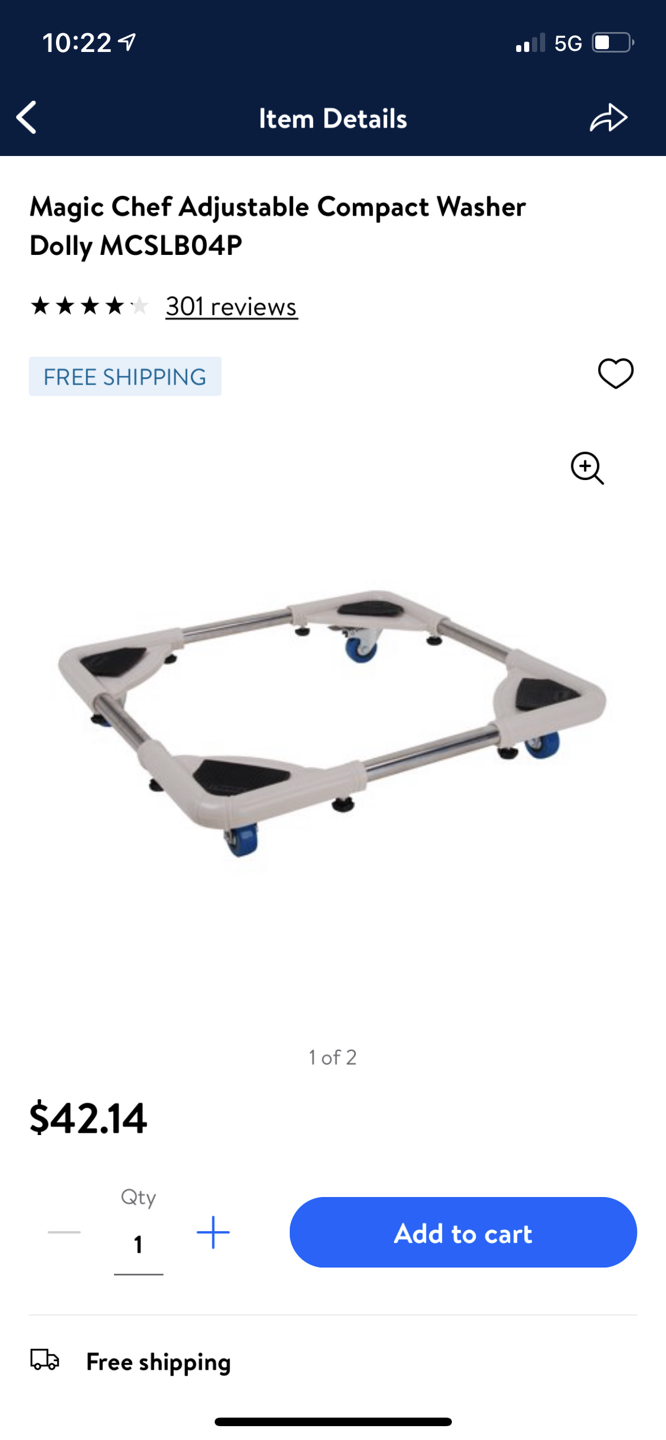 Washing machine dolly