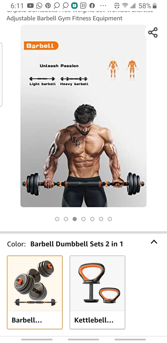 MULTIFUNCTIONAL DUMBBELL AND BARBELL WEIGHT SET, HOME GYM!! - photo 3