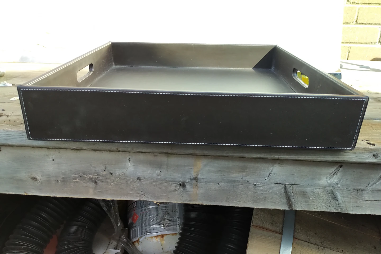17" Tray - looks like leather