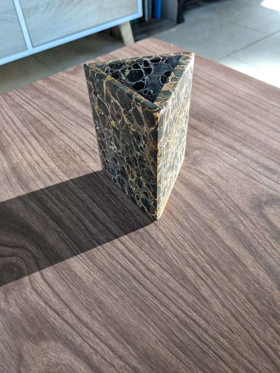 Vintage Stone Triangle Pen Holder thumbnail