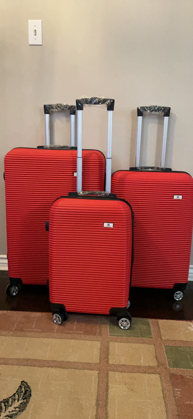 3 pcs set  hard case luggage 