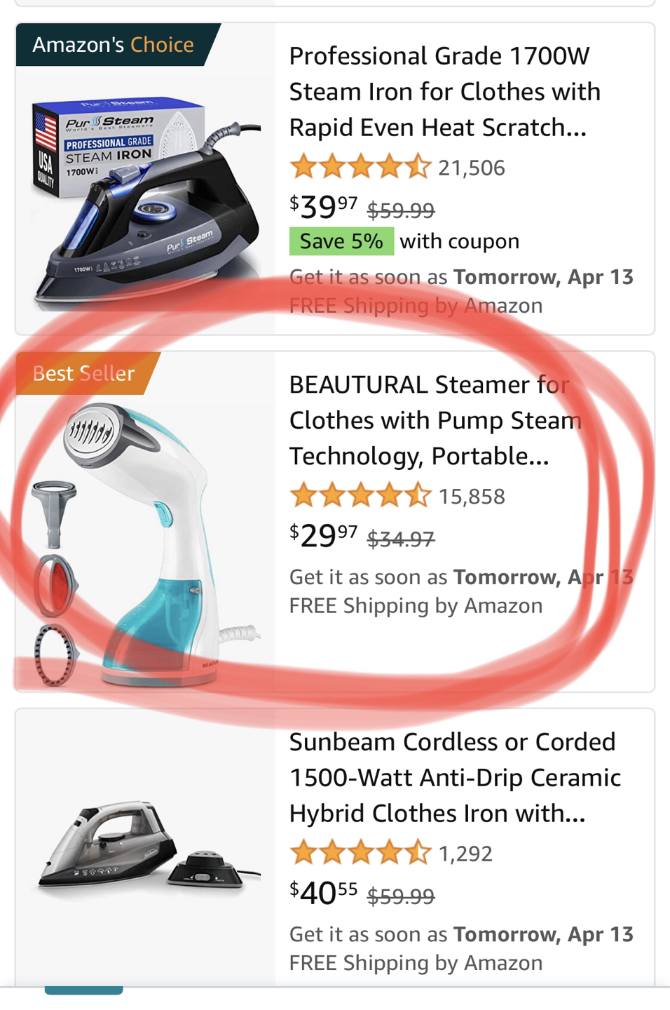 Garment steamer - steam iron