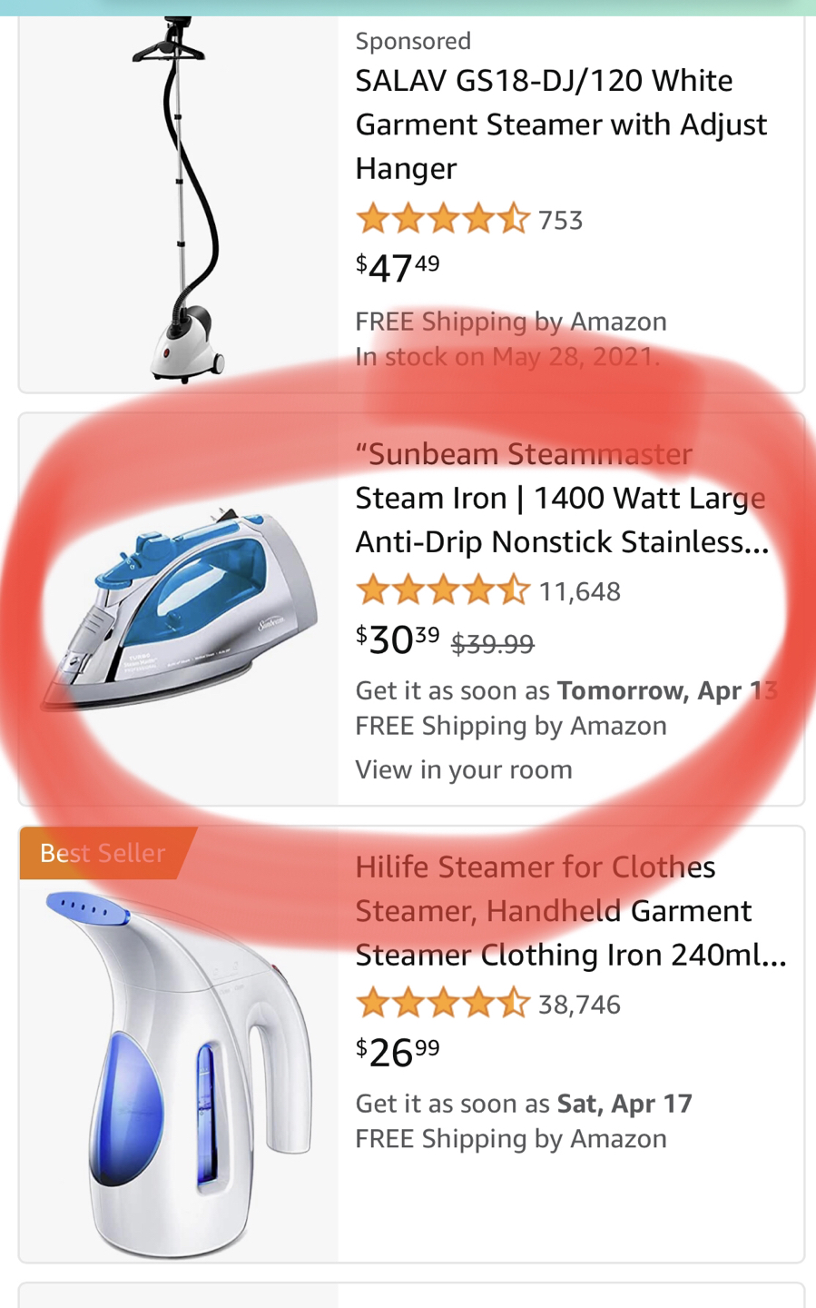 Sunbeam steammaster - steam iron