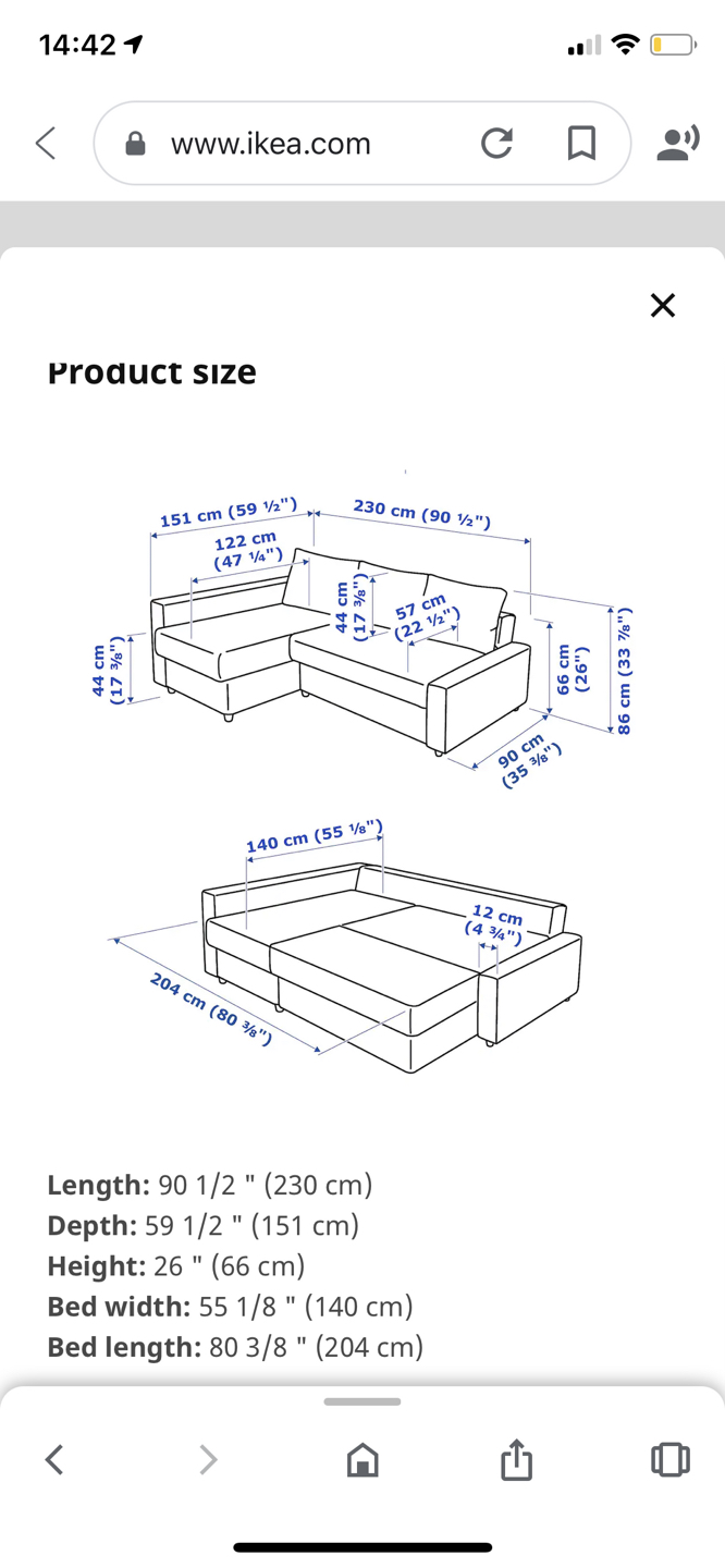 Ikea Sofa Bed  - photo 4