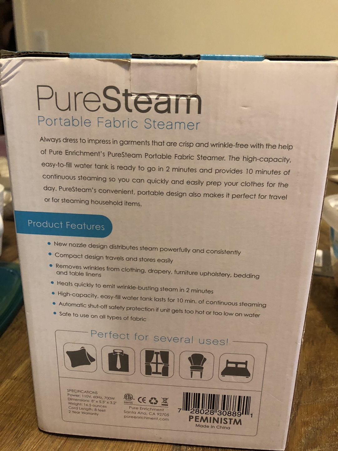 PureStream Portable Fabric Steamer - photo 3