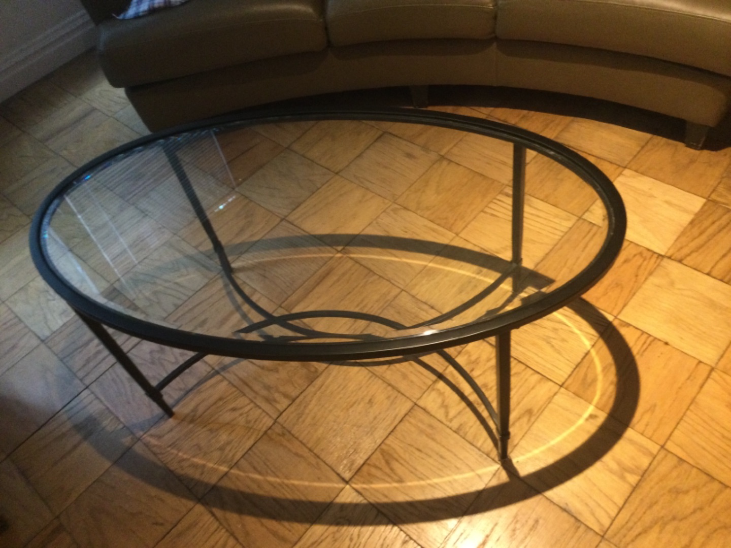 Oval glass table - photo 2