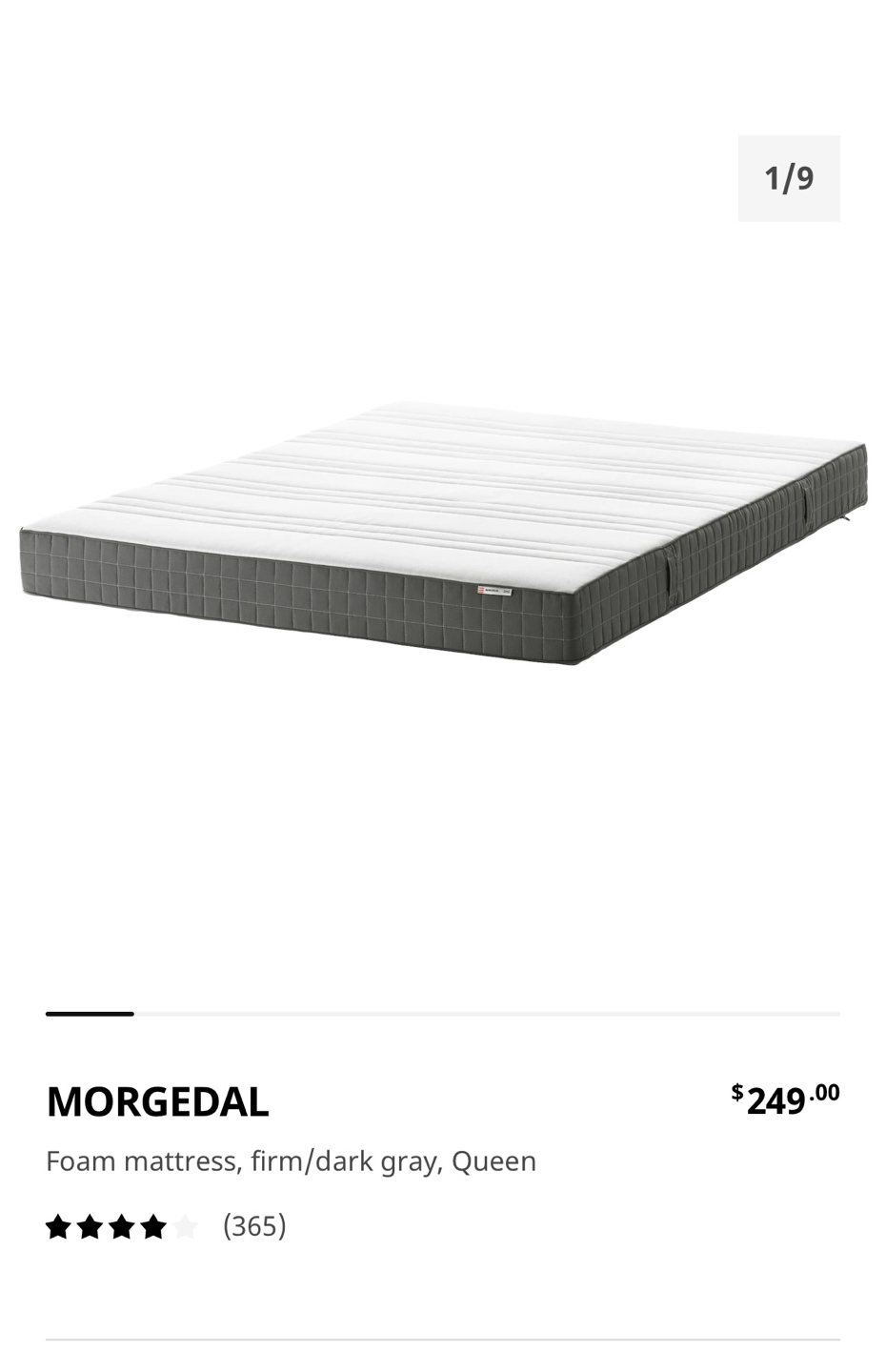 Ikea Queen bed (including the frame) - photo 2