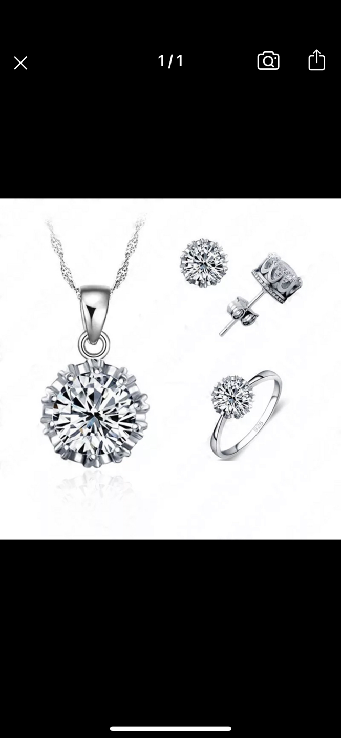 Sterling silver 925 jewelry set  thumbnail