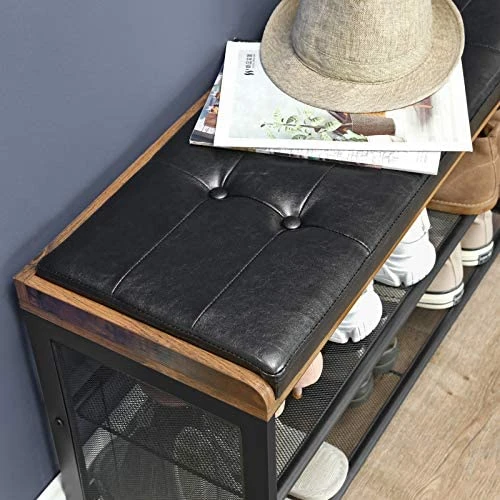 Beautiful Rustic Shoe Bench thumbnail
