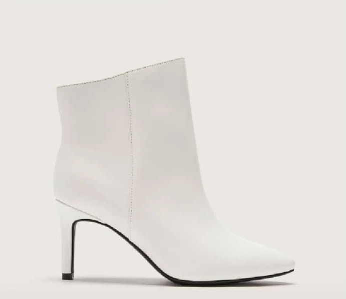 addition Elle wide white ankle boot thumbnail