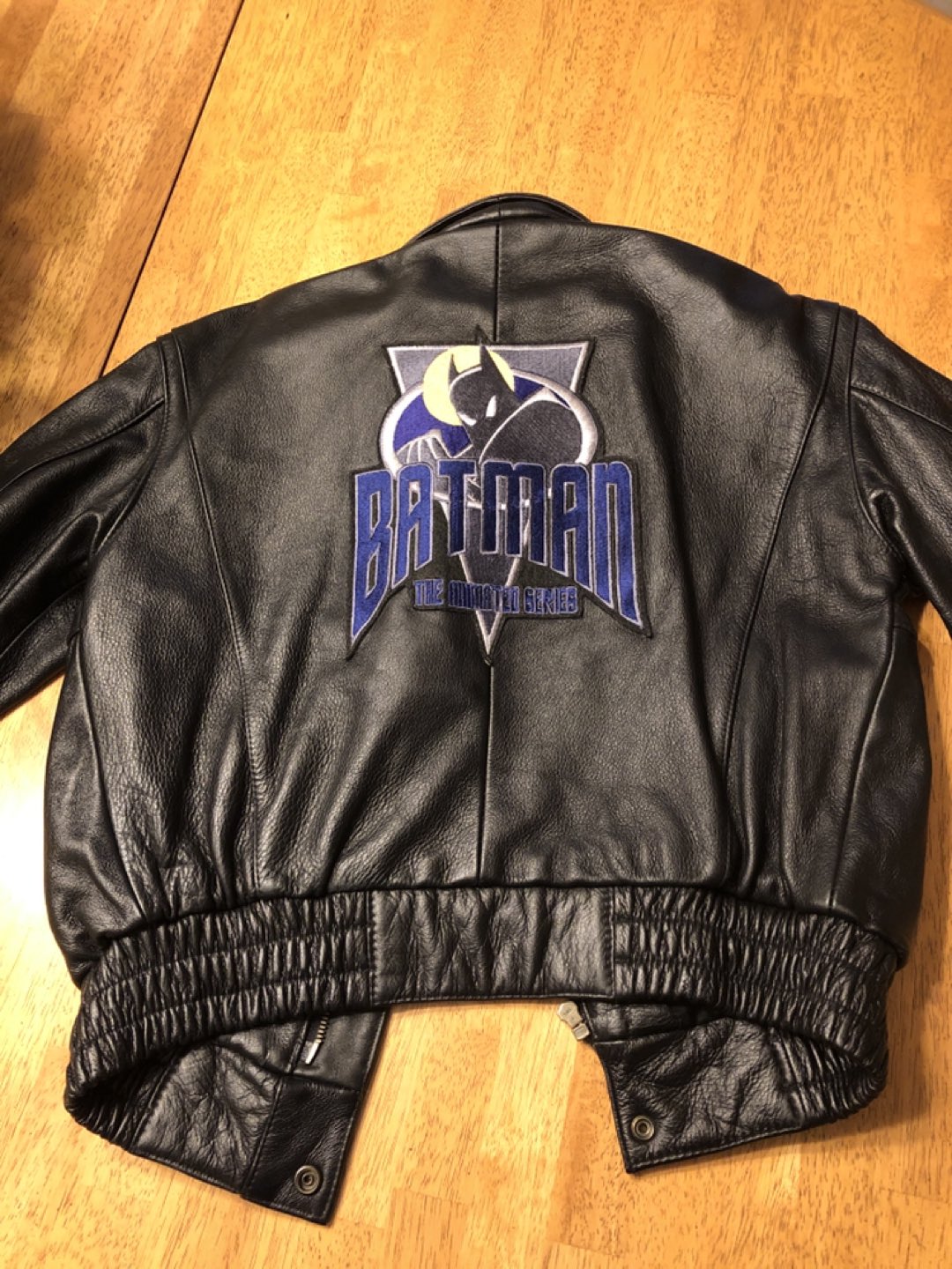 Classic Vintage kids Batman leather jacket thumbnail