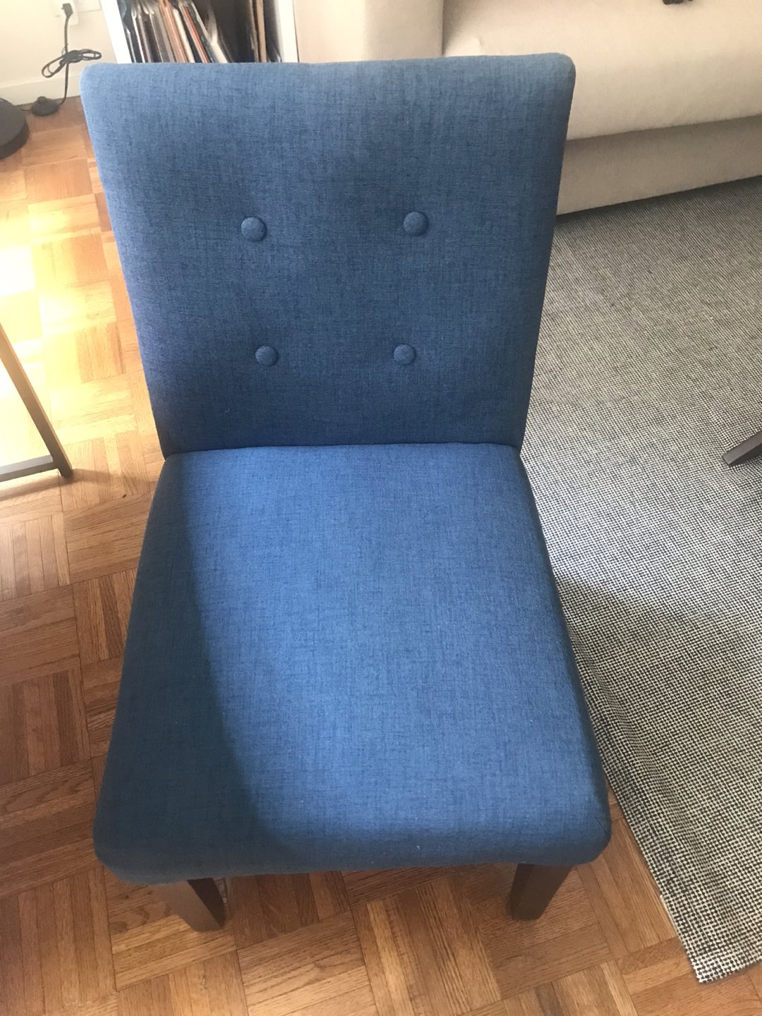 Threshold blue upholstered chair - photo 2